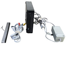 Nintendo Wii Black Console RVL-101 with Sensor Bar  Cables - Tested