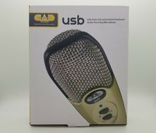 CAD U37 USB Studio Condenser Vocal Recording Microphone with Stand  Champagne