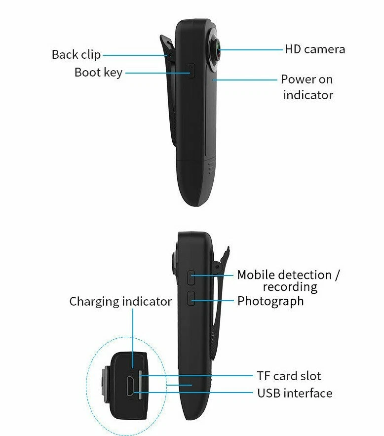 Hot Personal Body Cam Safety Camera Clothing Clip On  Video Recorder - Image 3 of 4