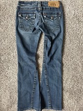 True Religion Women’s Flare Jeans Size 27x28 Made In USA 0061