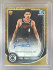Kobe Sanders 2025 Bowman Chrome #BCA-KS Gold Shimmer Refractor RC Auto /50
