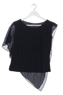 I LOVE DITO Kurzarm-Bluse Damen Bluse Gr. DE 36 schwarz Casual-Look