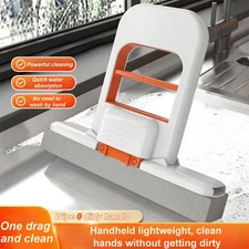 Mini Foldable Desktop Mop - Portable Mini Cleaning Mop,Sponge Mops,Wet/Dry Use