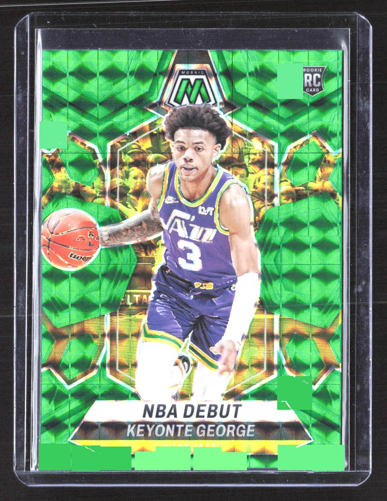 2023-24 Panini Mosaic #251 Keyonte George Rookie Green NBA Debut RO84