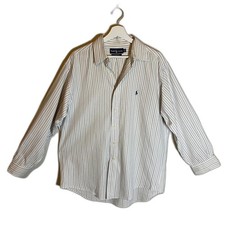 VTG Ralph Lauren YARMOUTH 100 Cotton Pinpoint Oxford Button Down White 16/33