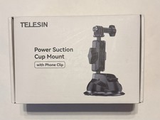 Telesin Power Camera Suction Cup Mount Phone Clip-Black GoPro Hero 12/11/10/9