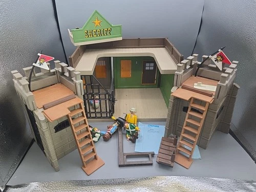 Vintage Playmobil Sheriff's Office 3786 Western + Extras 1980-1990s