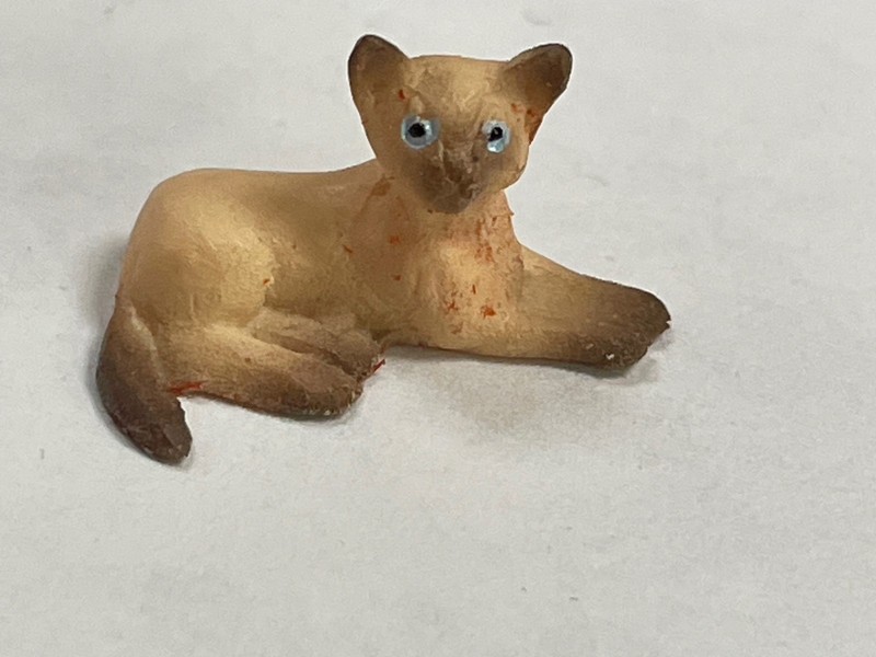 Siamese Cat pet for Miniatures Dollhouse Vintage resin