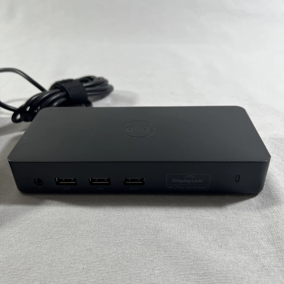 Dell D3100 USB 3.0 Docking Station 4K DisplayLink w/Power Adapter & Cable Tested - Image 2 of 4