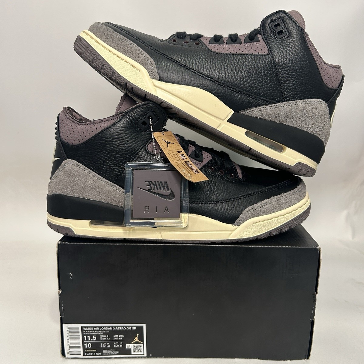 Jordan 3 Retro x A Ma Maniere FZ4811-001 Women\'s 11.5 / Men\'s 10 Air Jordan 3 Retro x A Ma Maniére W.Y.W.S Size 11.5 M (13 W  main image 2