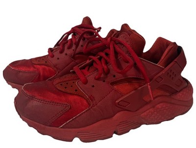 Nike Air Huarache 634835-601 Women s Sz. 7.5 Red Running Shoes Sneakers Lace Up