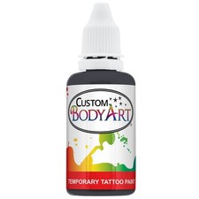1 oz BLACK Body Art TEMPORARY TATTOO AIRBRUSH PAINT Ink