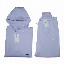 Nike Club Fleece 2 Piece Sweatsuit Mens Size M Fleece Tracksuit Set Lavender NWT