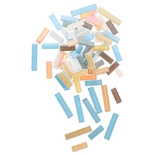 1 sacchetto di tessere di mosaico di cristallo rettangolari. Piastrelle di