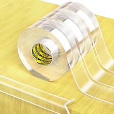 MILEQEE 3-Pack Clear Edge Protector Strip 1.18in x 9.84ft Sharp Edge Wrap Cover