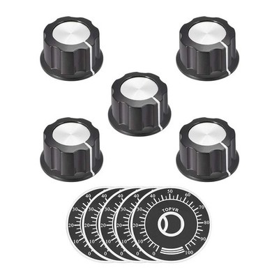 uxcell Plastic Potentiometer Rotary Knob 6mm Insert Shaft with #B-1pcs, Black