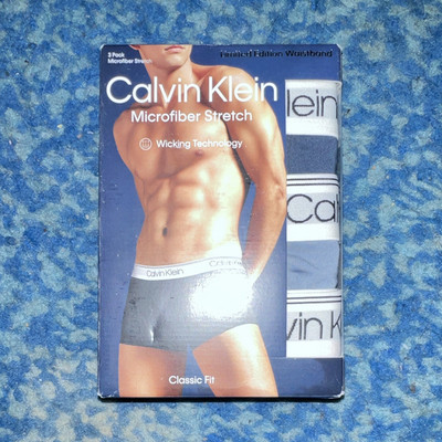 Calvin Klein Microfiber Stretch Low Rise Trunks Multicolor 3-Pack Men's XL