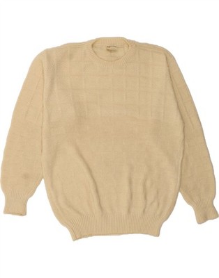 ANGELO LITRICO Mens Crew Neck Jumper Sweater UK 52/54 Large Off White CZ51