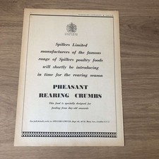 GUNS06 MAGAZINE ADVERT 12X9 SPILLERS PHEASANT REARING CRUMBS