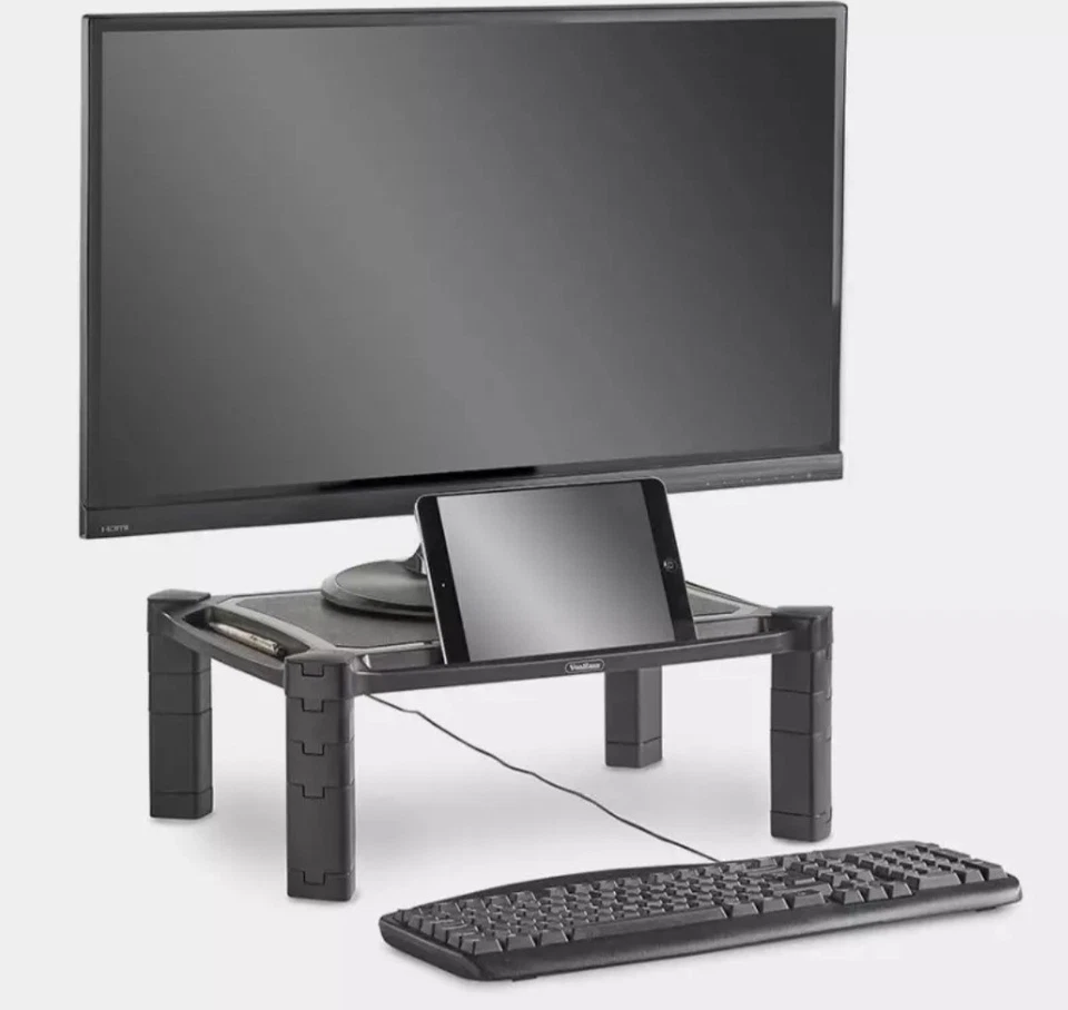 VonHaus Smart Stand with Stackable Height Adjustment, Anti-Skid Feet, Black - Image 2 of 4