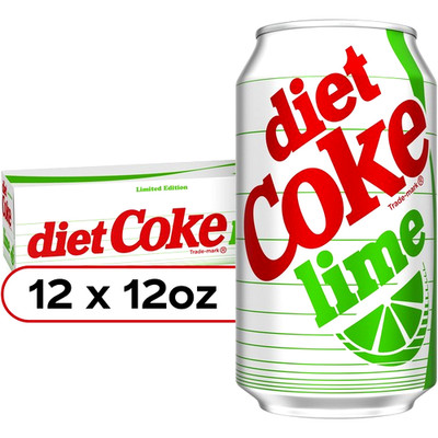   Diet Coke Lime Soda 12 Pack 12 fl oz Cans ONEDAY SHIPPING!!!