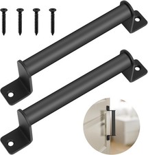 2 Pcs Black Door Handles, Gate Handles for Wooden Gates, Black Sliding Barn Shed