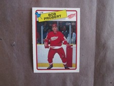 1988-89 O-PEE-CHEE HOCKEY CARD BOB PROBERT DETROIT RED WINGS RC
