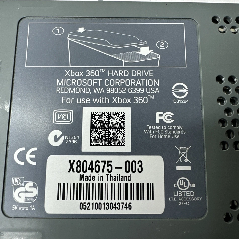 Microsoft X804675-003 Gray 20GB Capacity External Hard Drive for Xbox 360 - Image 4 of 4