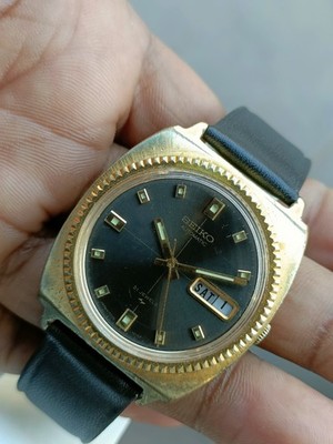 VINTAGE SEIKO AUTOMATIC 21J BLACK DIAL 7006-7010 JAPAN MEN'S WORKING CONDITION