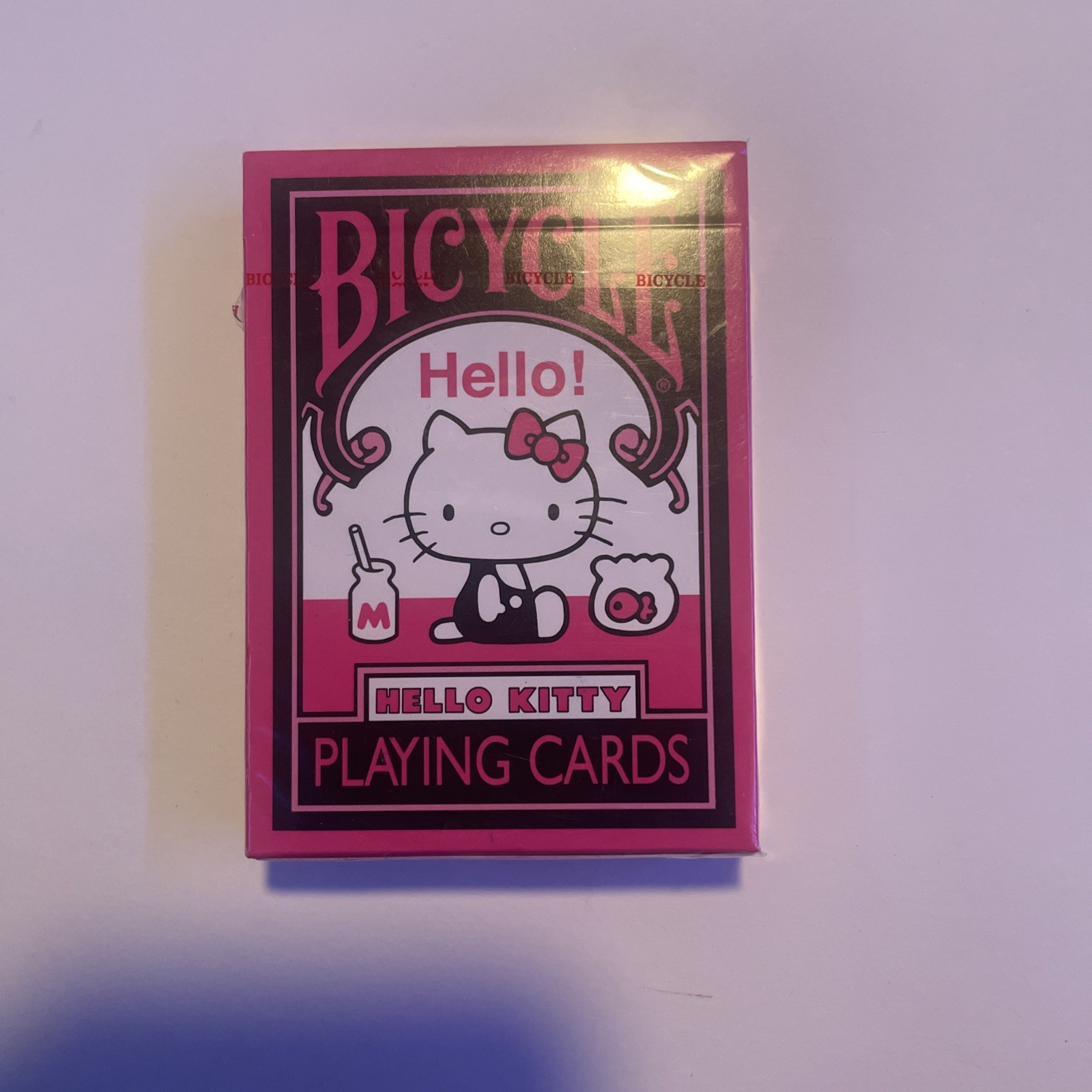 Hello Kitty Playing Cards, Black & Pink, 1 Deck