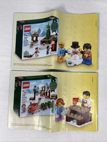 Lot of 2 LEGO Christmas Sets -  40262 Train Ride & 40263 Town Square - Complete