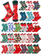 24 Pairs Socks Bulk Fancy Funny Novelty Socks for Women Girls Christmas