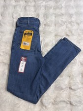Carhartt Rugged Flex Tapered High Rise Slim Fit Jeans Womens 2 Reg Blue Stretch