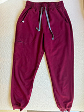 FIGS Women&rsquo;s High-Waisted Zamora Jogger Scrub Pants- XS Petite, Burgundy