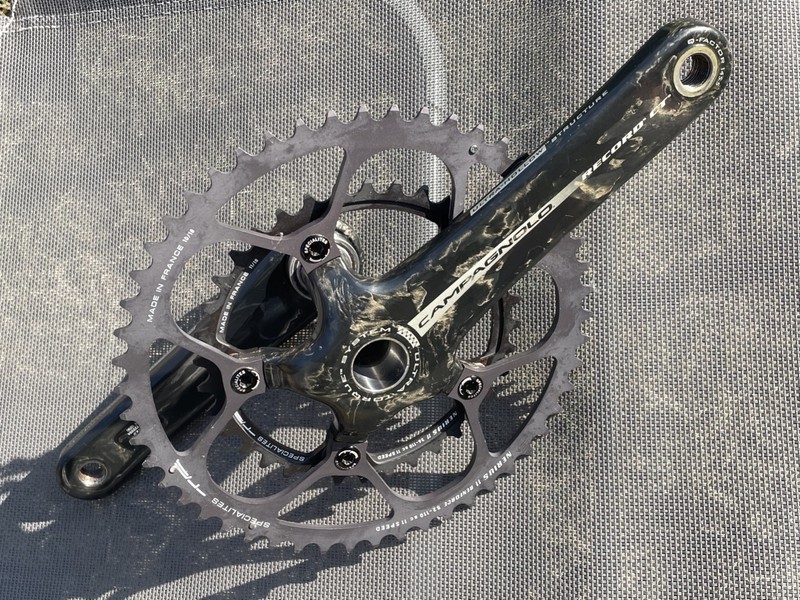 Campagnolo Record CT 172.5mm Chainset with 52/36T TA Nerius 11 Speed chainrings.