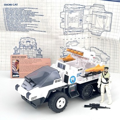 1985 GI Joe SNOW CAT + FROSTBITE 100% COMPLETE. UNBROKEN LAUNCHER TABS * MINTY *