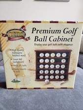 Clubhouse Collection 25 Golf Ball Display Cabinet Mahogany Finish - BRAND NEW