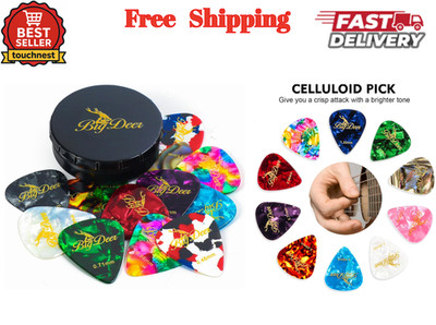 16 Pack Celluloid Guitar Picks ，Includes Thin,Medium, Heavy & Extra Heavy Picks