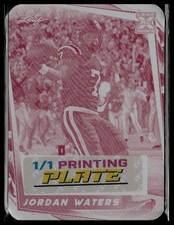 2024 Leaf Football Jordan Waters Magenta Printing Plate 1/1 #BAJW2