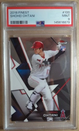 2018 Topps Finest Shohei Ohtani Rookie RC Los Angeles Angels #100 PSA 9 Mint