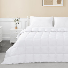 King Size Duvet Insert Comforter Cotton Cover Warm, White Down Alternative Fil