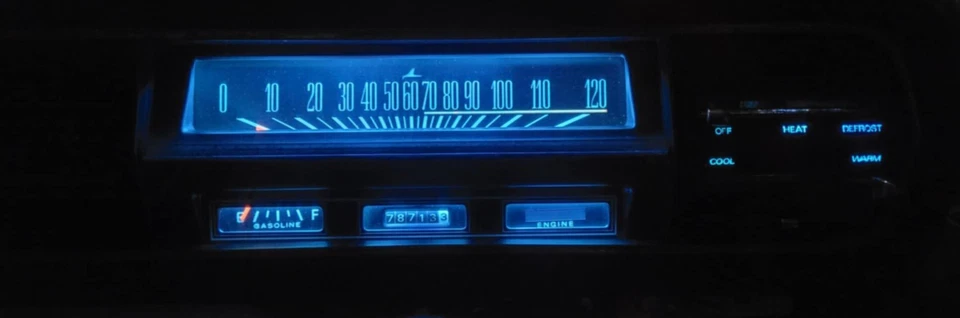 1968 68 福特猎鹰速度计量器簇翻新测试 LED — 第 2/4 张图片