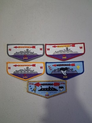 Blue Heron OA Lodge 349 Merrimac Chapter issue RARE Flap BSA Patchs