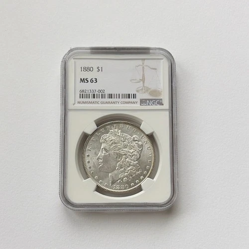 1880 Morgan Dollar NGC MS63 Philadelphia Silver $1 Coin Business Strike