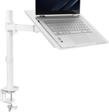 Single Laptop Notebook Desk Mount Stand, Fully Adjustable Extension with C-cl...