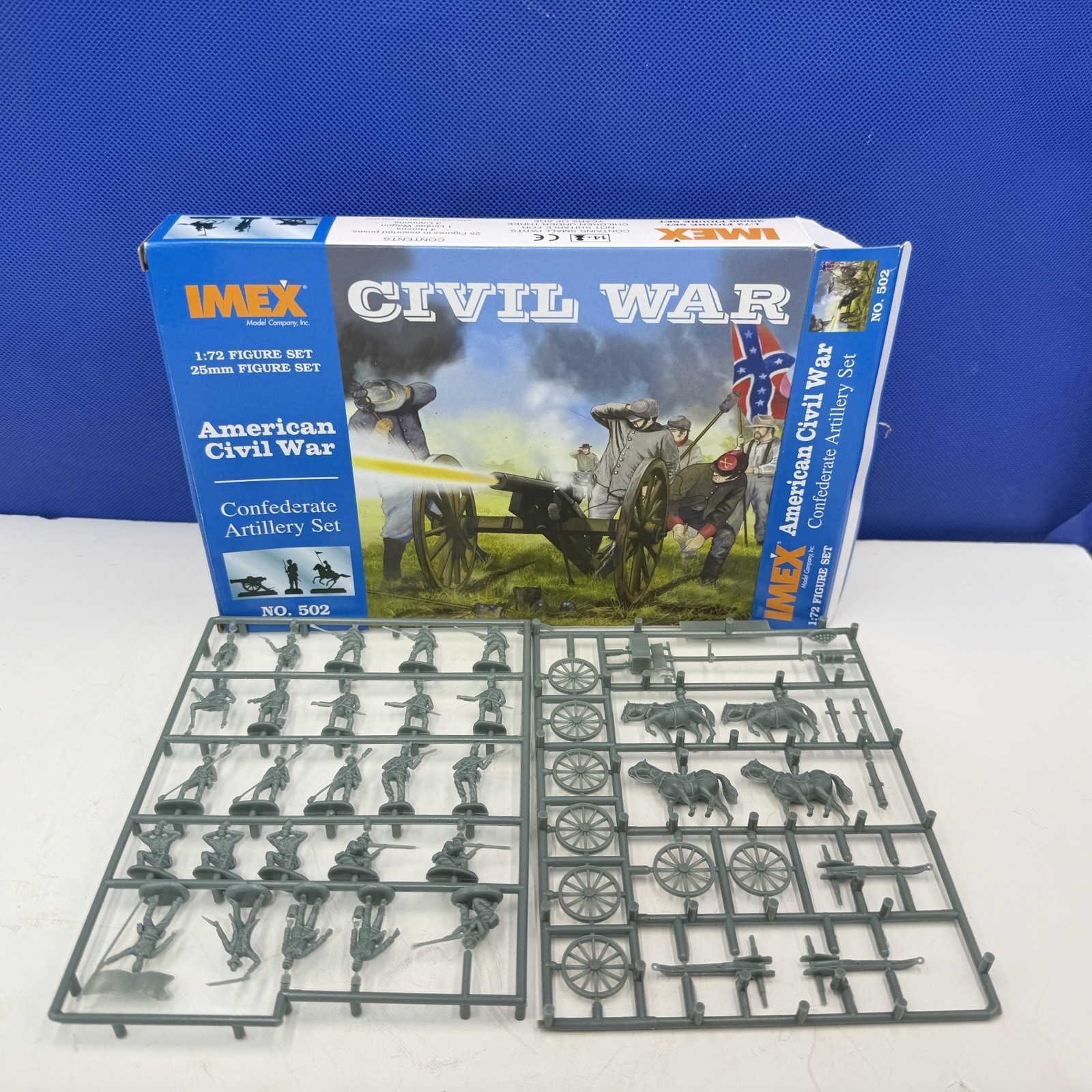 IMEX American Civil War Confederate Artillery Set No. 502 1/72 Scale 25mm SEALED