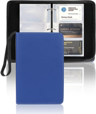 Leather Business Card Book Holder Organizer, Professional Name Card Book Holder