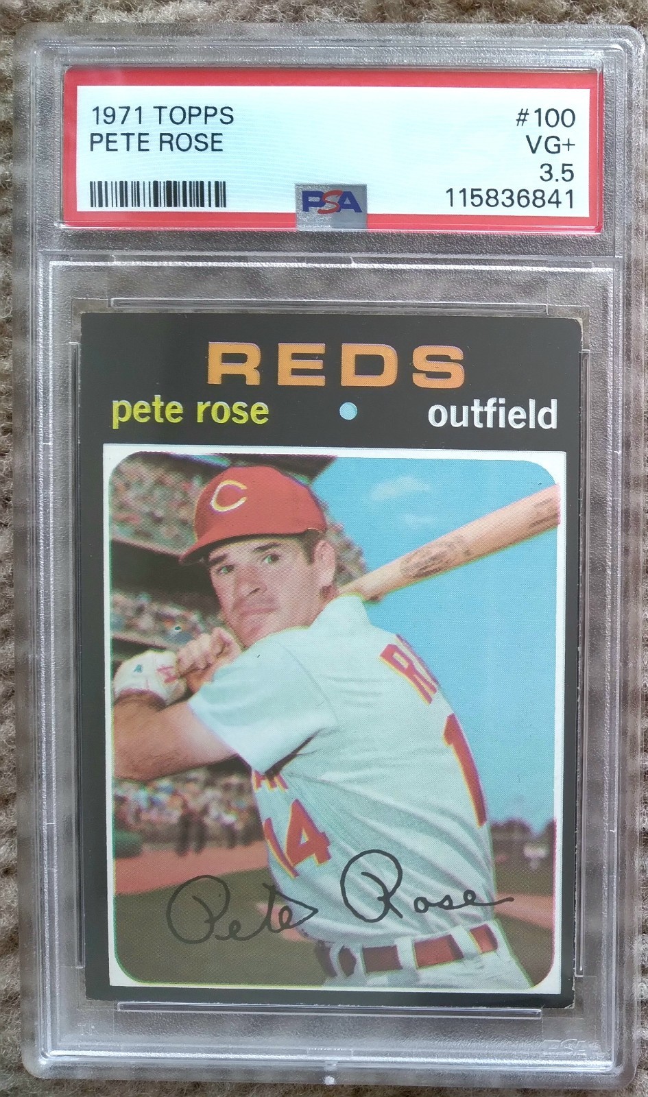 1971 Topps #100 Pete Rose PSA 3.5 Cincinnati Reds