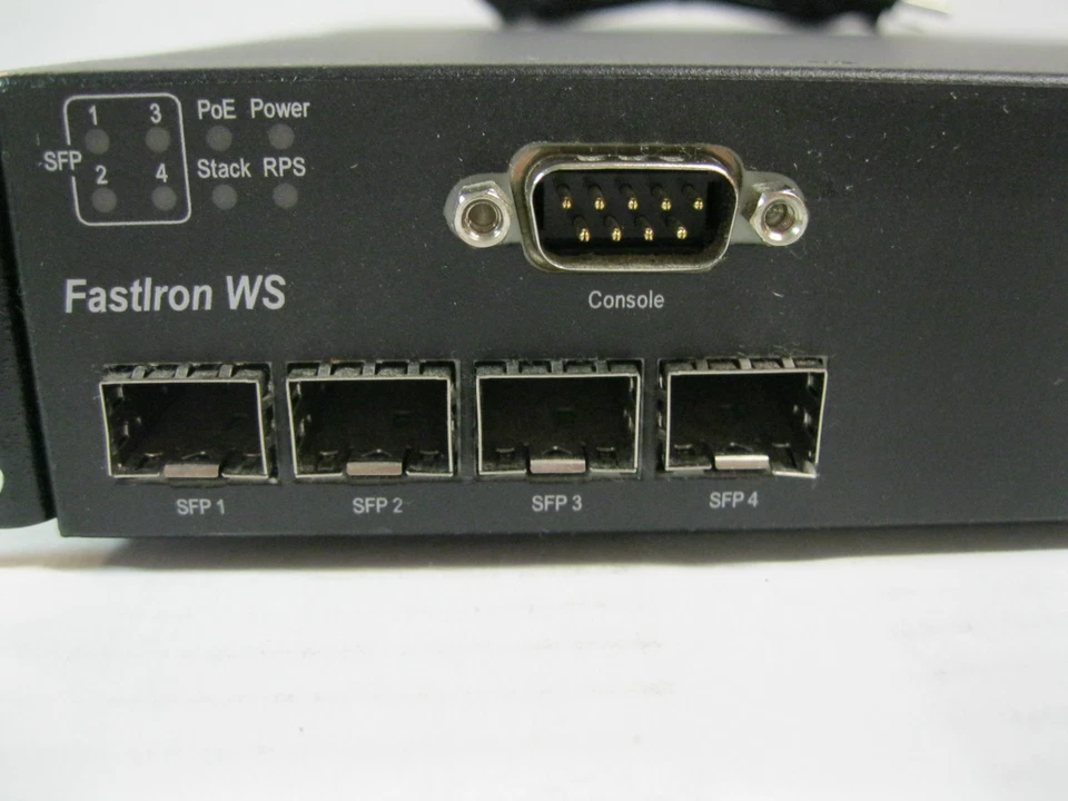 Foundry Lot of 2 FWS624-POE FastIron WS 20 10/100 Mbps PoE ports 4-RJ45/SFP 1-GE - Image 2 of 4