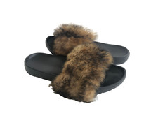 UGG ROYALE CAMEL TOSCANA FUR FLUFFIE SLIDE SLIPPERS US 11 / EU 42 / UK 9